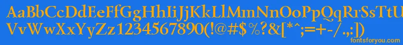 Lzr65C Font – Orange Fonts on Blue Background