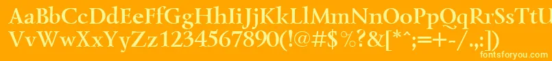 Lzr65C Font – Yellow Fonts on Orange Background