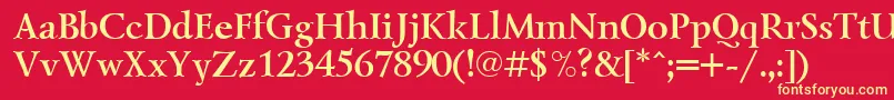 Lzr65C Font – Yellow Fonts on Red Background