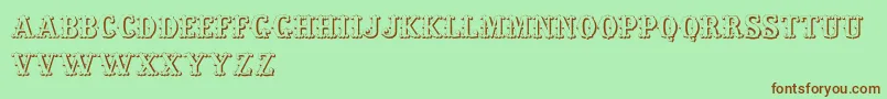 LivingInThePast-fontti – ruskeat fontit vihreällä taustalla