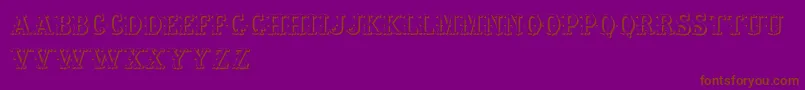 LivingInThePast Font – Brown Fonts on Purple Background