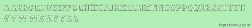 LivingInThePast Font – Gray Fonts on Green Background