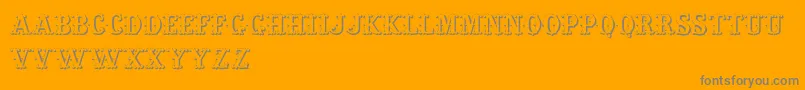 LivingInThePast Font – Gray Fonts on Orange Background