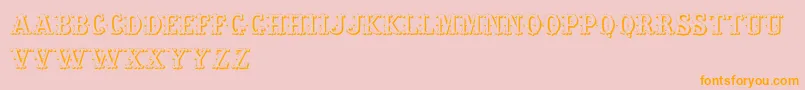 LivingInThePast Font – Orange Fonts on Pink Background