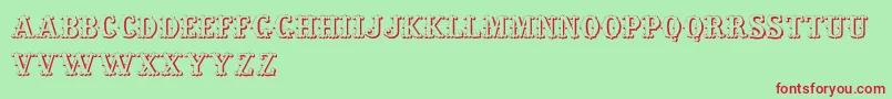 LivingInThePast Font – Red Fonts on Green Background