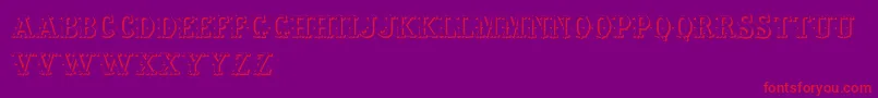 LivingInThePast Font – Red Fonts on Purple Background