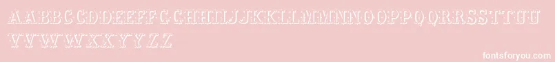 LivingInThePast Font – White Fonts on Pink Background