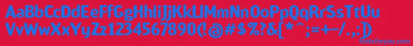 ScamofobiacBold Font – Blue Fonts on Red Background