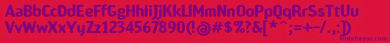 ScamofobiacBold Font – Purple Fonts on Red Background