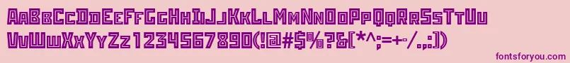 Rodchenkoinlinegtt Font – Purple Fonts on Pink Background