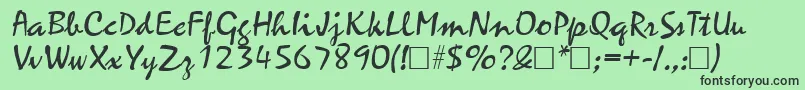 MistralRegular Font – Black Fonts on Green Background