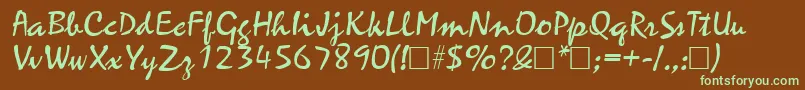 MistralRegular Font – Green Fonts on Brown Background