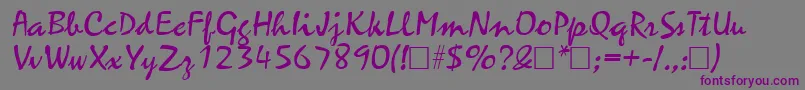 MistralRegular Font – Purple Fonts on Gray Background