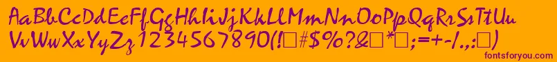 MistralRegular Font – Purple Fonts on Orange Background