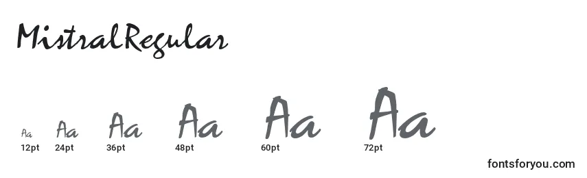 MistralRegular Font Sizes