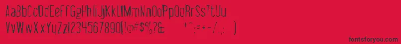Libelsuitgaunt Font – Black Fonts on Red Background