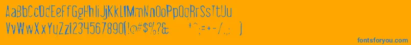 Libelsuitgaunt Font – Blue Fonts on Orange Background