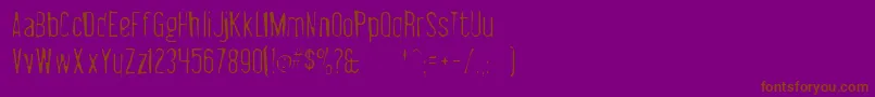 Libelsuitgaunt Font – Brown Fonts on Purple Background