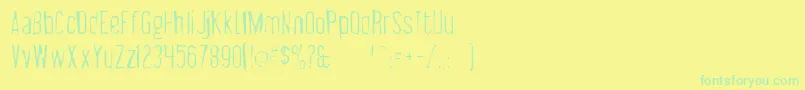 Libelsuitgaunt Font – Green Fonts on Yellow Background