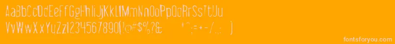 Шрифт Libelsuitgaunt – розовые шрифты на оранжевом фоне