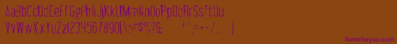 Libelsuitgaunt-Schriftart – Violette Schriften auf braunem Hintergrund