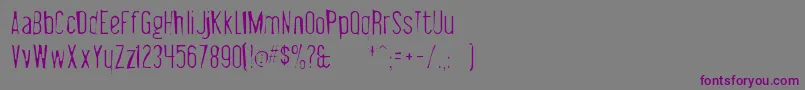 Libelsuitgaunt-Schriftart – Violette Schriften auf grauem Hintergrund