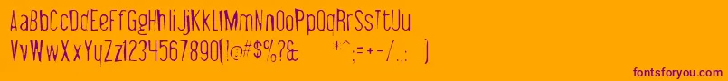 fuente Libelsuitgaunt – Fuentes Moradas Sobre Fondo Naranja
