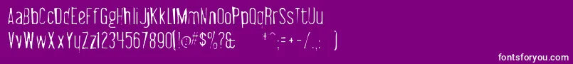 Libelsuitgaunt Font – White Fonts on Purple Background