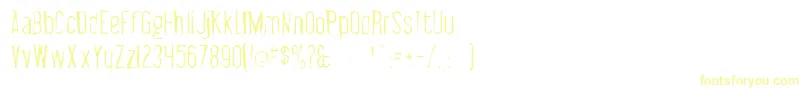 Libelsuitgaunt Font – Yellow Fonts on White Background