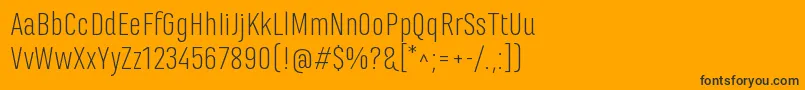 MarianinaFyLight Font – Black Fonts on Orange Background