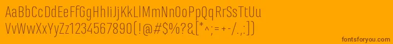Weitere Informationen zur MarianinaFyLight-Schriftart MarianinaFyLight-Schriftart – Braune Schriften auf orangefarbenem Hintergrund