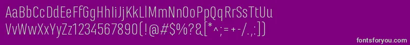 MarianinaFyLight Font – Green Fonts on Purple Background