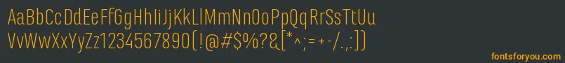 Шрифт MarianinaFyLight – оранжевые шрифты на чёрном фоне