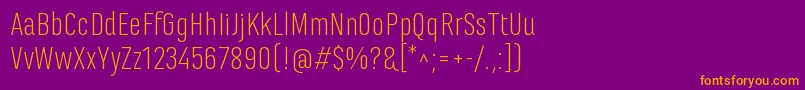 MarianinaFyLight Font – Orange Fonts on Purple Background