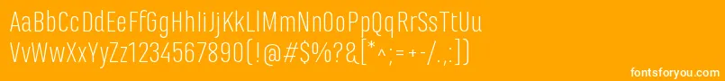 フォントMarianinaFyLight – オレンジの背景に白い文字