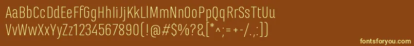 MarianinaFyLight Font – Yellow Fonts on Brown Background