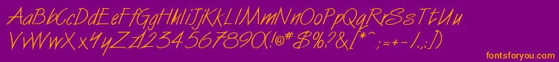 SurferNormal Font – Orange Fonts on Purple Background
