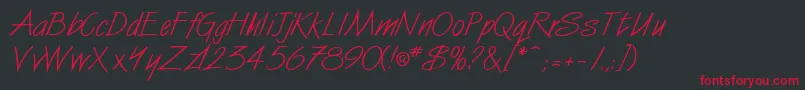 SurferNormal Font – Red Fonts on Black Background