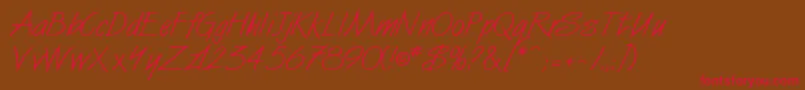 SurferNormal Font – Red Fonts on Brown Background
