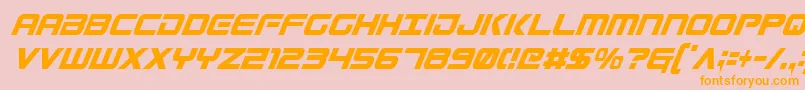 GunshipCondensedItal Font – Orange Fonts on Pink Background