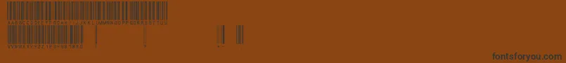 Weitere Informationen zur Barcode-Schriftart Barcode-Schriftart – Schwarze Schriften auf braunem Hintergrund