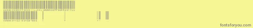 Barcode Font – Gray Fonts on Yellow Background