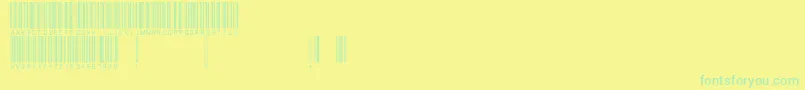 Barcode-Schriftart – Grüne Schriften auf gelbem Hintergrund