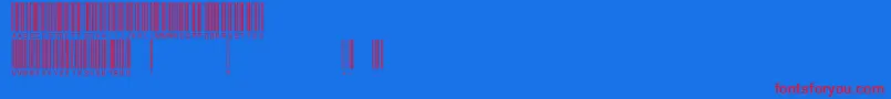 Barcode Font – Red Fonts on Blue Background