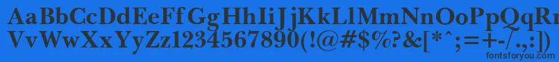 Шрифт PasmaBold.001.001 – чёрные шрифты на синем фоне