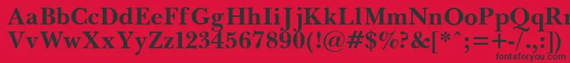 Шрифт PasmaBold.001.001 – чёрные шрифты на красном фоне