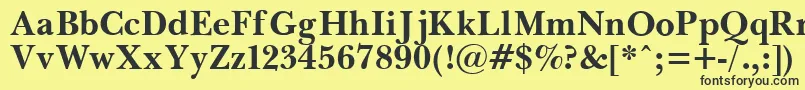 フォントPasmaBold.001.001 – 黒い文字の黄色い背景