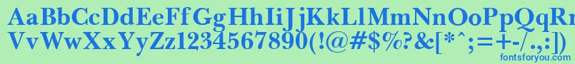 フォントPasmaBold.001.001 – 青い文字は緑の背景です。
