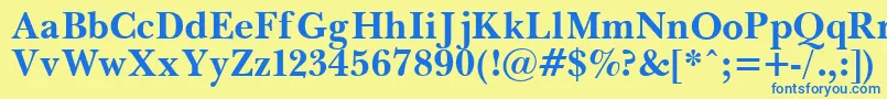Czcionka PasmaBold.001.001 – niebieskie czcionki na żółtym tle