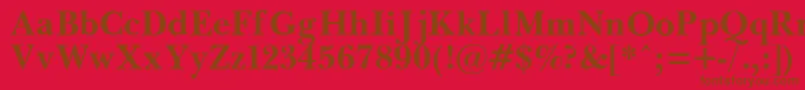 PasmaBold.001.001 Font – Brown Fonts on Red Background